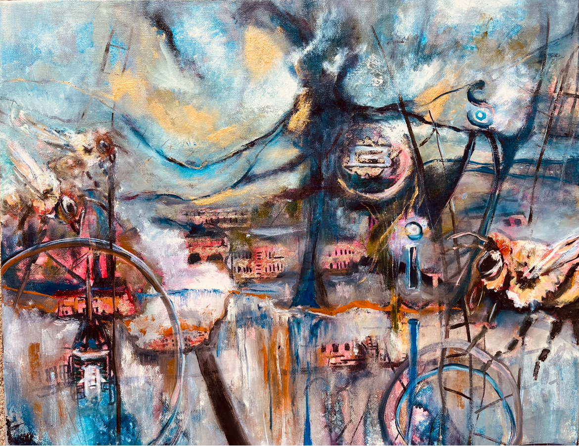 Painting 17: Monsoon Over the Copper Town of Bisbee
